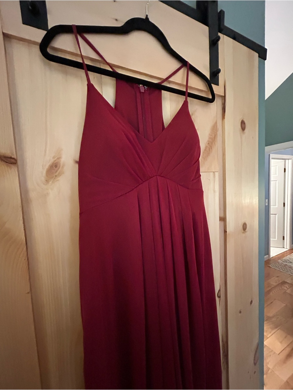 Azazie Annabell Maternity Burgundy